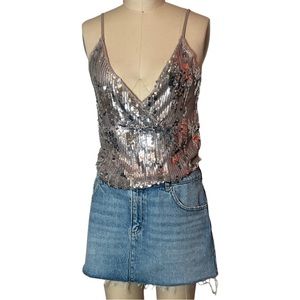 Sequin Silver Camisole